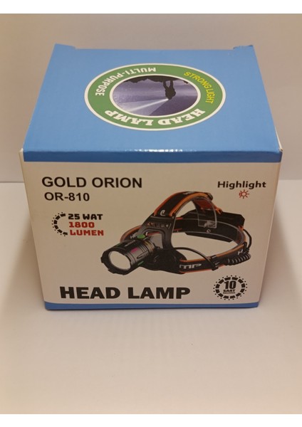 25 W 1800 Lümen Kafa Feneri Profosyenel Or 810