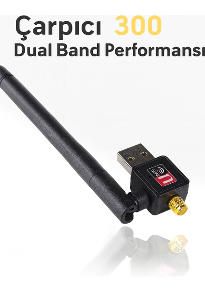 Yüksek Hızlı Harici Dual Band Wifi USB Adaptör – 2.4ghz, 300/600 Mbps, Güçlü Anten, 802.11N Mini Kablosuz Ağ Kartı modelleri
