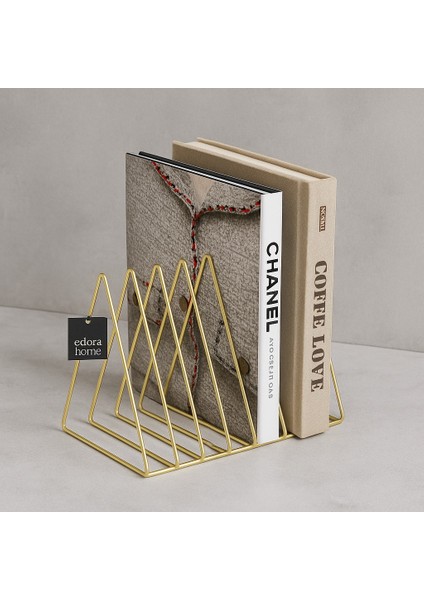 Gold Masa Üstü Ofis ve Salon Için Çok Amaçlı Kitap Düzenleyici Organizer