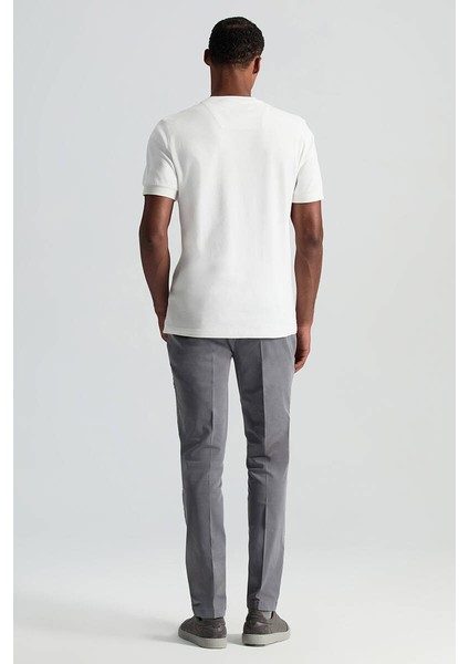 Saf Pamuk Bisiklet Yaka Beyaz Basic T-Shirt fırsatları