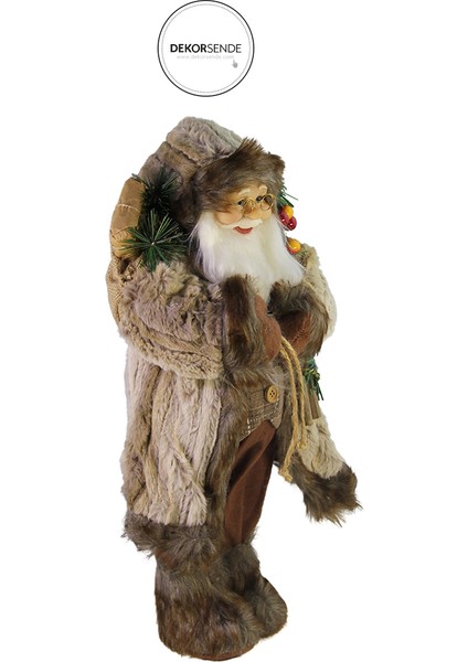 Kürklü Noel Baba Kahverengi 45 cm indirimleri