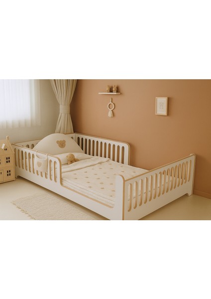 Beyaz Mdf Lisinia Model Montessori Bebek ve Çocuk Karyolası fiyatları