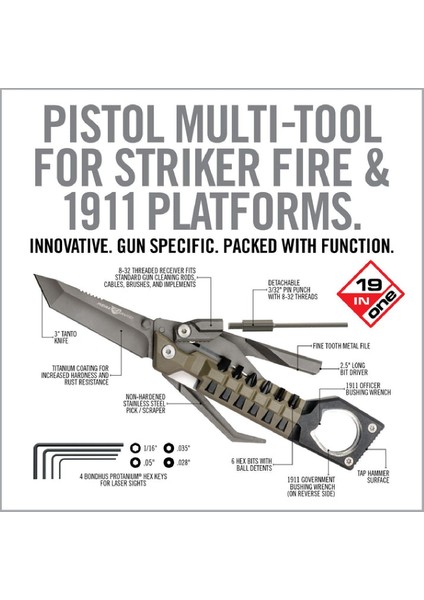 Real Avıd The Pistol Tool™ Tactical Handgun Tabanca Multi-Tool fırsatları