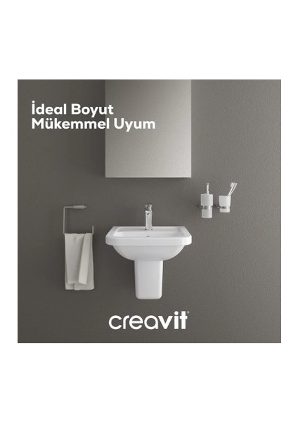 KY050 Key Yarım Ayak Köşeli Lavabo 40*50 Cm fiyatları