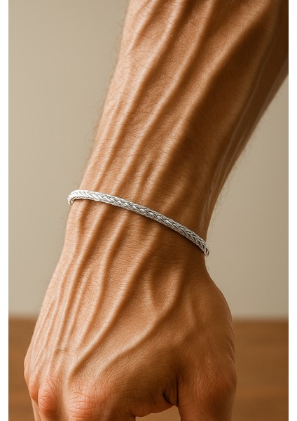 Erkek Gümüş Zincir Bileklik – 925 Ayar - 7.91 gr