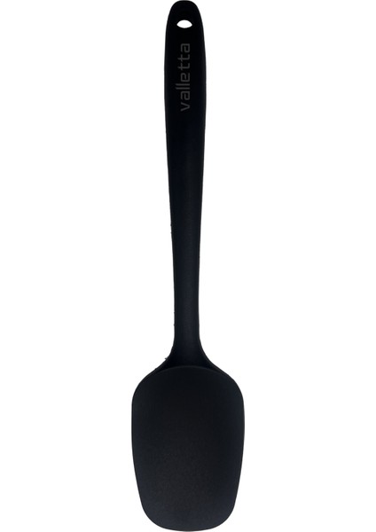 Tekli Isıya Dayanıklı Yanmaz Yapışmaz Silikon Spatula Siyah