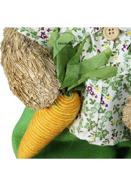 Hasır Paskalya Havuçlu Takım Elbiseli Erkek Tavşan Yeşil 70 cm fiyatları