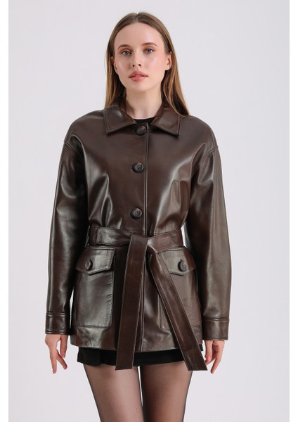 Clara Kadın Deri Mont