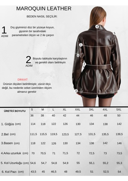 Clara Kadın Deri Mont