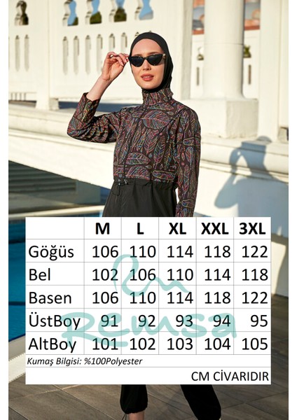 Remsa Paraşüt Tam Kapalı Tesettür Mayo Yaprak Tema 2115 Hülya indirimleri