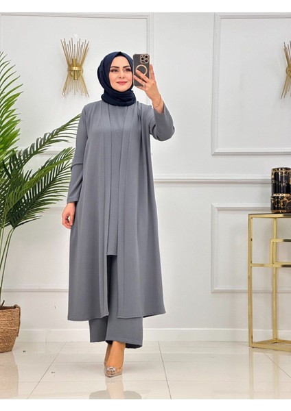 Kadın Tesettür 3'lü Takım, Içlik Tunik & Pantolon & Abaya