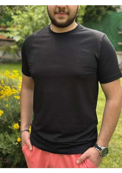 Unisex Regular Fit Bisiklet Yaka %100 Pamuk Kısa Kol Basic Siyah Tişört fiyatları