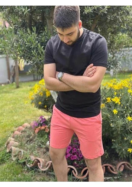 Unisex Regular Fit Bisiklet Yaka %100 Pamuk Kısa Kol Basic Siyah Tişört