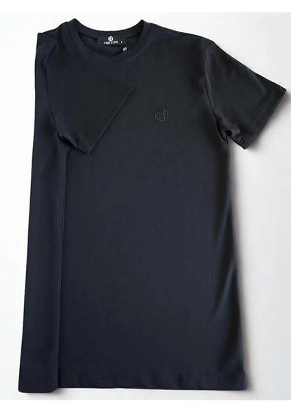 Unisex Regular Fit Bisiklet Yaka %100 Pamuk Kısa Kol Basic Siyah Tişört