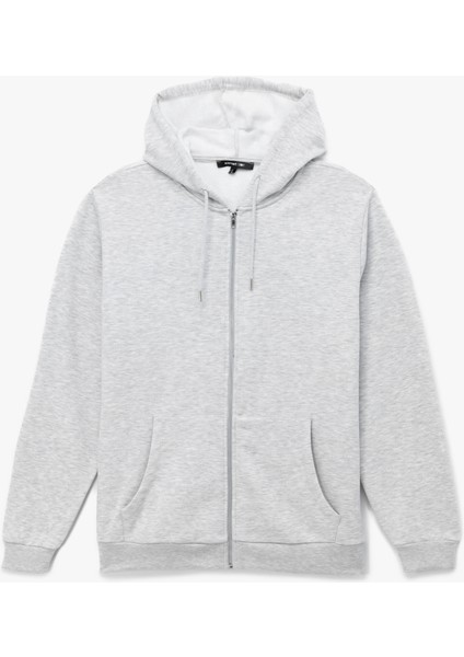 Uzun Kollu Fermuarlı Kanguru Cepli Kapüşonlu Oversize Spor Sweatshirt modelleri