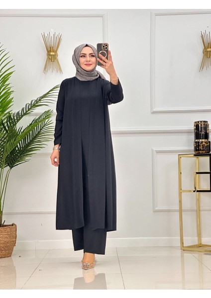Kadın Tesettür 3'lü Takım, Içlik Tunik & Pantolon & Abaya