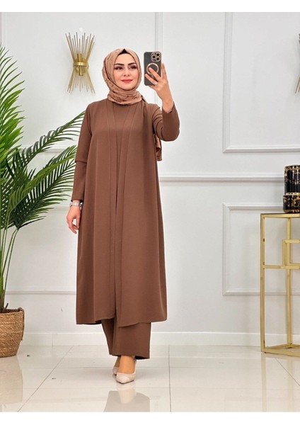 Kadın Tesettür 3'lü Takım, Içlik Tunik & Pantolon & Abaya