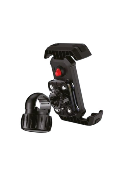 ABT701 Motosiklet & Bisiklet Telefon Tutucu – Gidon Tipi Montaj, 5.1”-6.8” Telefonlara Uyumlu, Abs + Metal + Silikon, Siyah