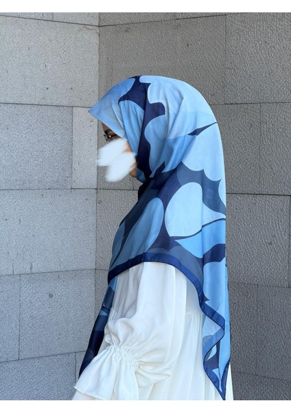 Pamuklu Vera Desen Eşarp-Lacivert indirimleri