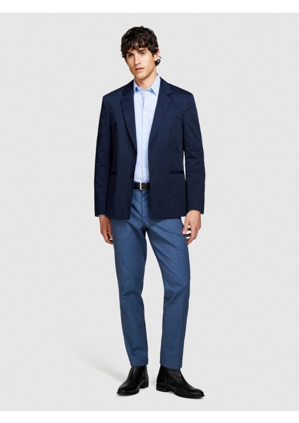 Sisley Streç Pamuklu Dar Kesim Gömlek Erkek Mavi Gömlek - 324P5CNX5QL19 indirimleri