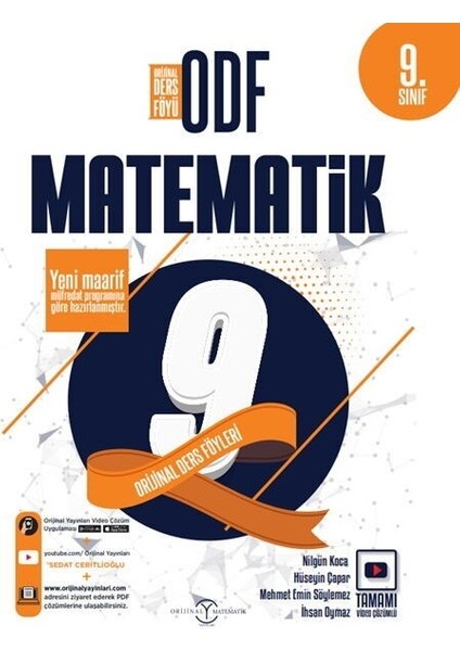 9. Sınıf Matematik Odf Orijinal Ders Föyleri Orijinal Yayınları
