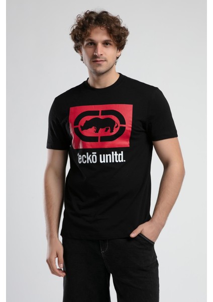 Harrıs Siyah Bisiklet Yaka Baskılı Standard Fit Erkek Tshirt fiyatları