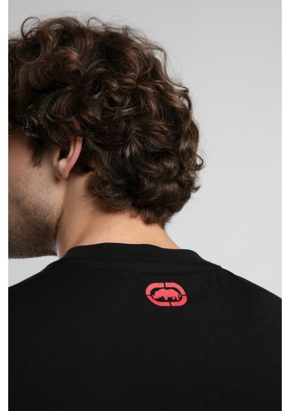 Harrıs Siyah Bisiklet Yaka Baskılı Standard Fit Erkek Tshirt indirimleri