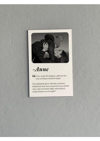 Anne Temalı Duygusal Ahşap Tablo | 20X30 Uv Baskı – Anneler Günü Hediyesi