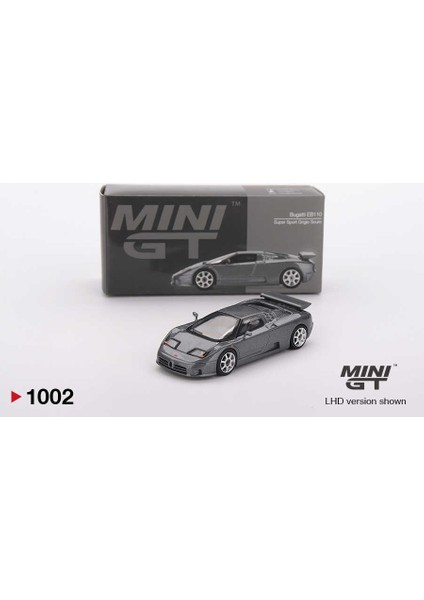 1:64 Bugatti EB110 Super Sport Grigio Scuro Diecast Model Araba