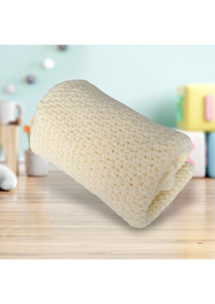 El Örgüsü Yıldız Modelli 100X100 cm %100 Akrilik Bebek Battaniyesi