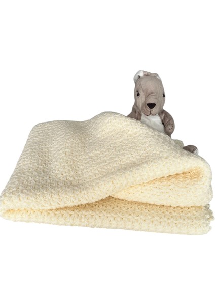 El Örgüsü Yıldız Modelli 100X100 cm %100 Akrilik Bebek Battaniyesi modelleri