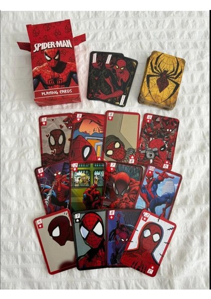 Iskambil Kağıdı Oyun Poker Kartı 54 Adet Örümcek Adam modelleri