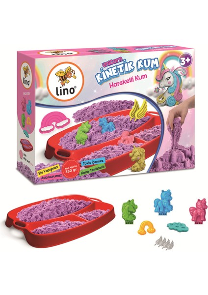 Kinetik Kum Seti Unicorn (350 gr Kum 6 Kalıp Tepsi)
