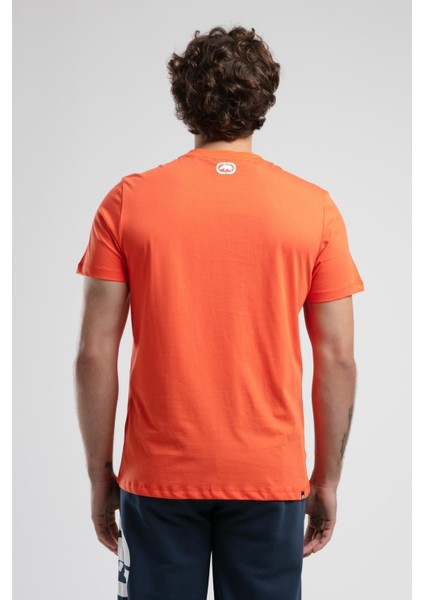 Marc Turuncu Bisiklet Yaka Baskılı Standard Fit Erkek Tshirt fiyatları