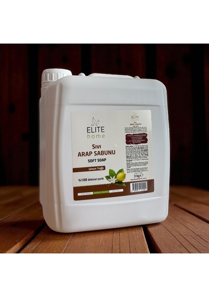 Bitkisel Sıvı Arap Sabunu 3 kg Limon Yağlı