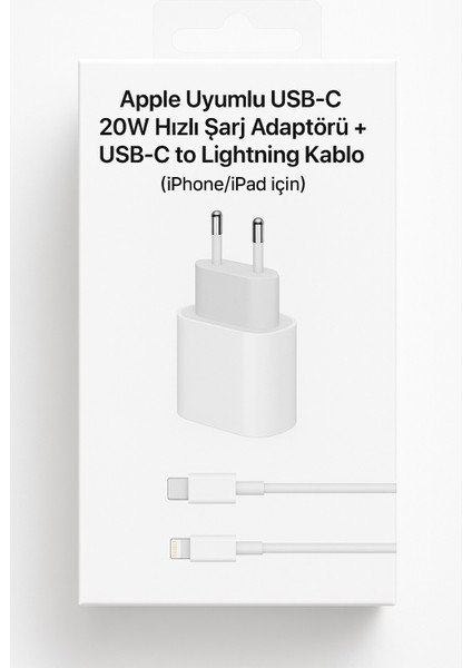 Apple 20W Usb-C Iphone 11 12 13 14 15 16 Pro Max Tüm Modellere Uyumlu Hızlı Şarj Aleti Adaptörü Başlık