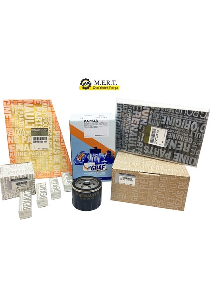 Megane 3 - 1.6 16V Komple Bakım Seti Triger Devirdaim Buji Filtre