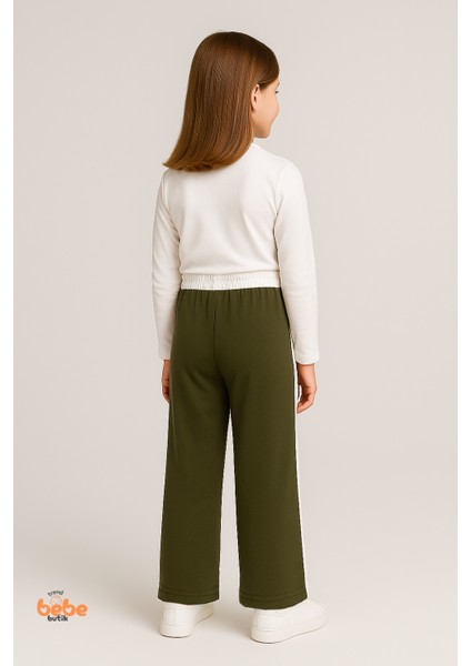 Kız Çocuk Cepli Eşofman Pantolon Yan Şeritli,lastikli Bel,rahat Spor ve Günlük Pantolon Eşofman Altı fiyatları