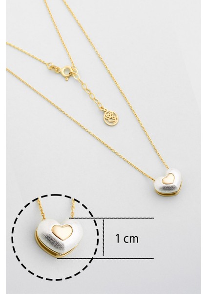 Amora 18 Ayar Sarı ve Beyaz Altın Kaplama 42 cm Gümüş Kolye modelleri