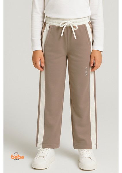 Kız Çocuk Cepli Eşofman Pantolon Yan Şeritli,lastikli Bel,rahat Spor ve Günlük Pantolon Eşofman Altı fırsatları