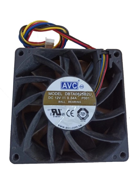 Avc 80X80X25MM DBTA0825B2U 0,54A 12V Rulmanlı Fan