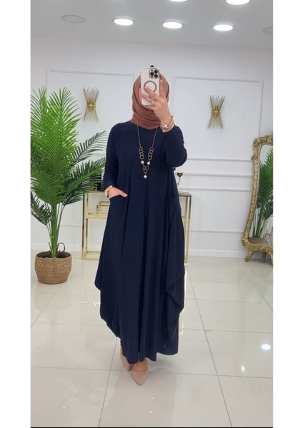 Kadın Tesettür Elbise Pileli Elbise