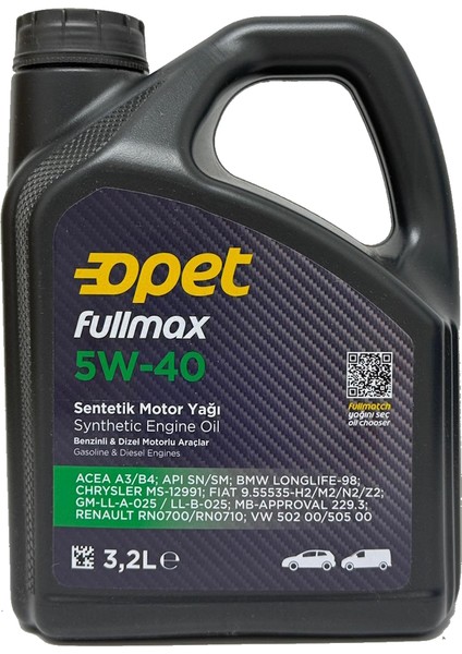 Fullmax 5W-40 Üretim Tarihi : 2025