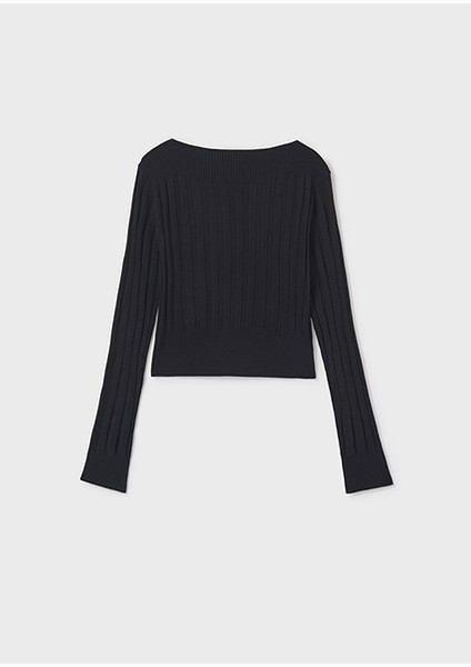 Siyah Kız Çocuk Ribanalı Kazak 7313