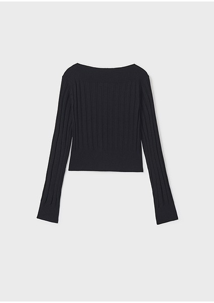 Siyah Kız Çocuk Ribanalı Kazak 7313 fiyatları