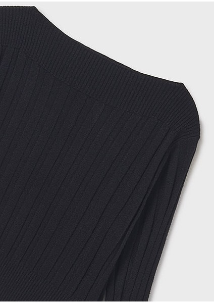 Siyah Kız Çocuk Ribanalı Kazak 7313 modelleri