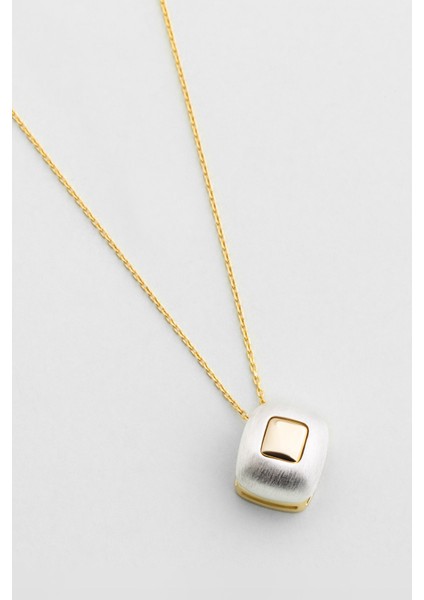 Lunara 18 Ayar Sarı ve Beyaz Altın Kaplama Gümüş Kolye indirimleri