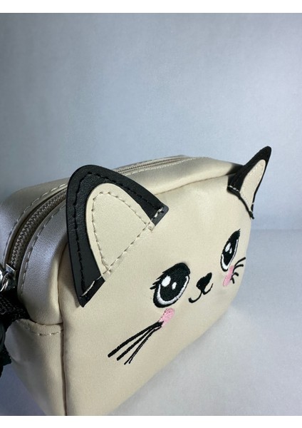 Kedi Desenli Küçük Omuz Çantası Askılı fırsatları