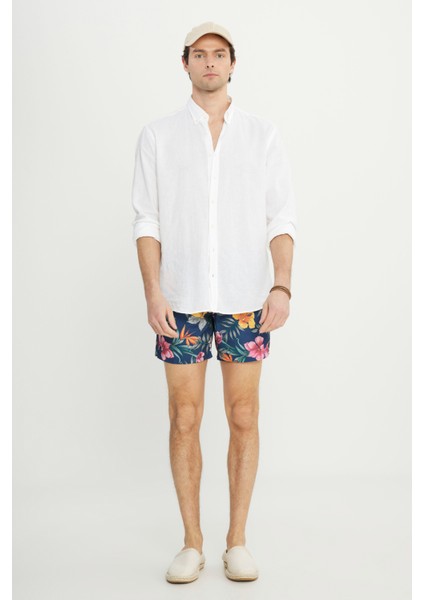 Standart Fit Normal Kesim Cepli Hızlı Kuruyan Desenli Mayo Deniz Şortu indirimleri