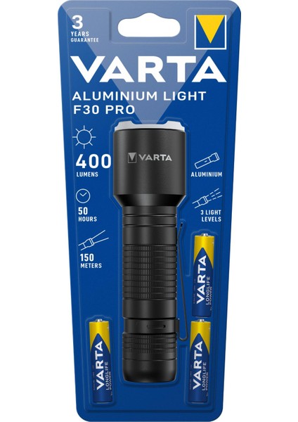 Aluminyum Light F30 3 Adet AAA Alkalin İnce Kalem Pil Dahil